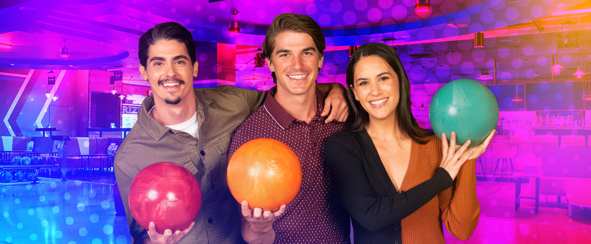 Bowlers having fun