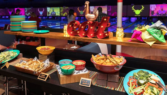 display of various food items