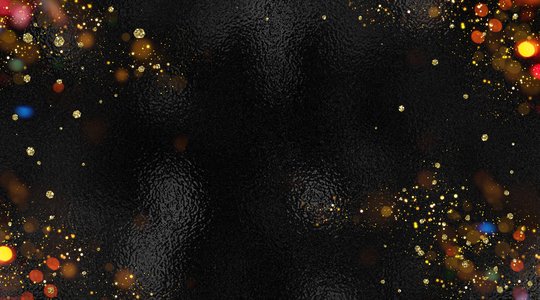black and gold glitter with bubble lights
