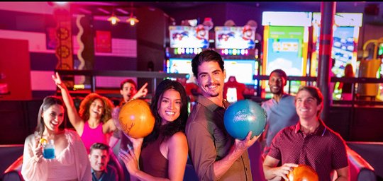 Group of Bowlers Having Fun