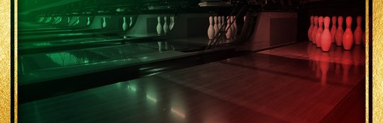 red and green lights on bowling lanes