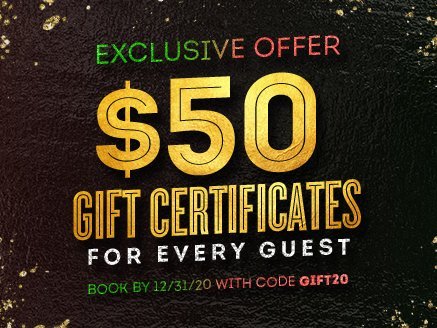 $50 Gift Certificate Promo Banner