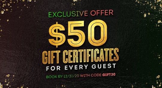 $50 Gift Certificate Promo Banner
