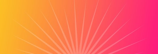orange and pink gradient with sunburst motif
