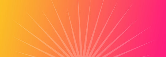 orange and pink gradient with sunburst motif