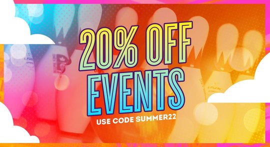 20% off events summer sales graphic