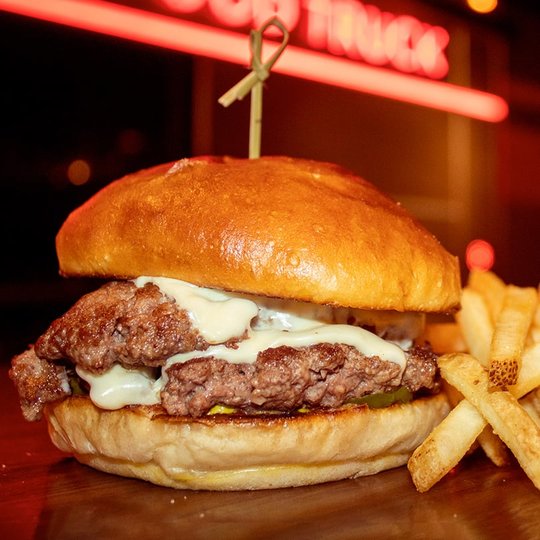 burger and fries