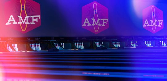 amf logo on image of bowling lanes