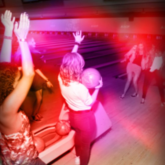 Cheering and dancing on lanes