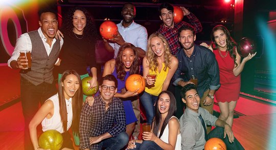 Group shot on lanes