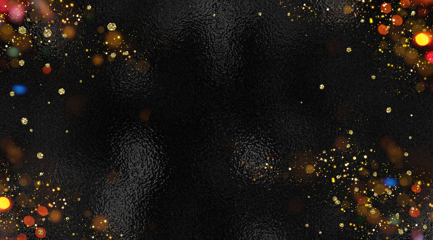 black and gold glitter with bubble lights