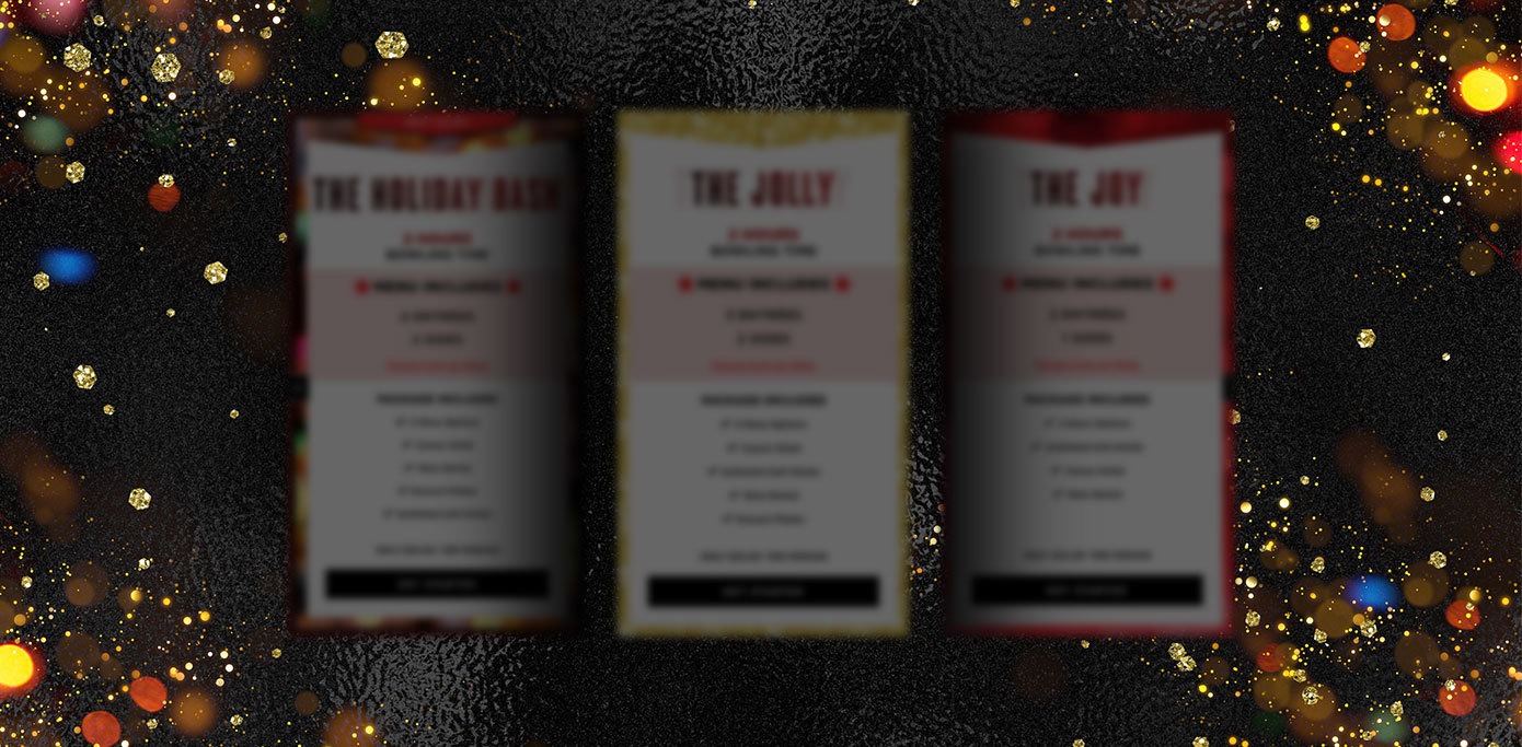 blurry holiday package cards with glitter