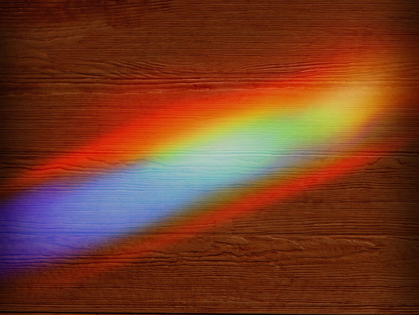 Wood background with multicolor hue